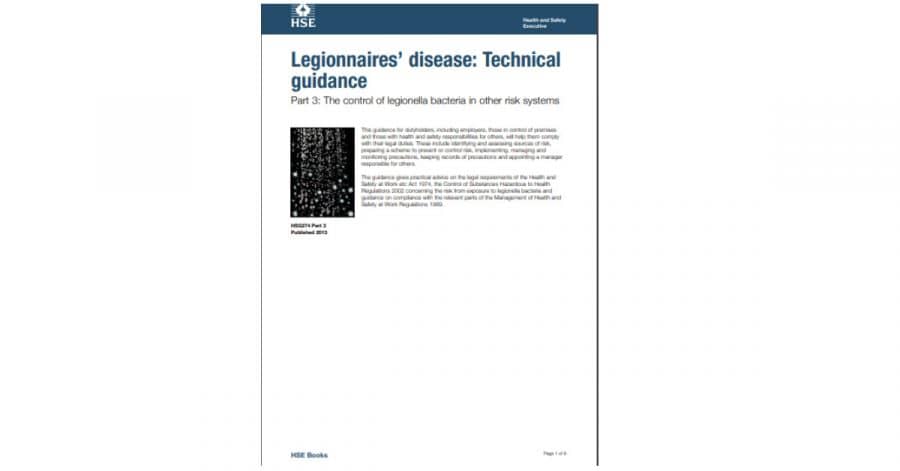 HSG 274 Part 3: The control of legionella bacteria in other risk systems