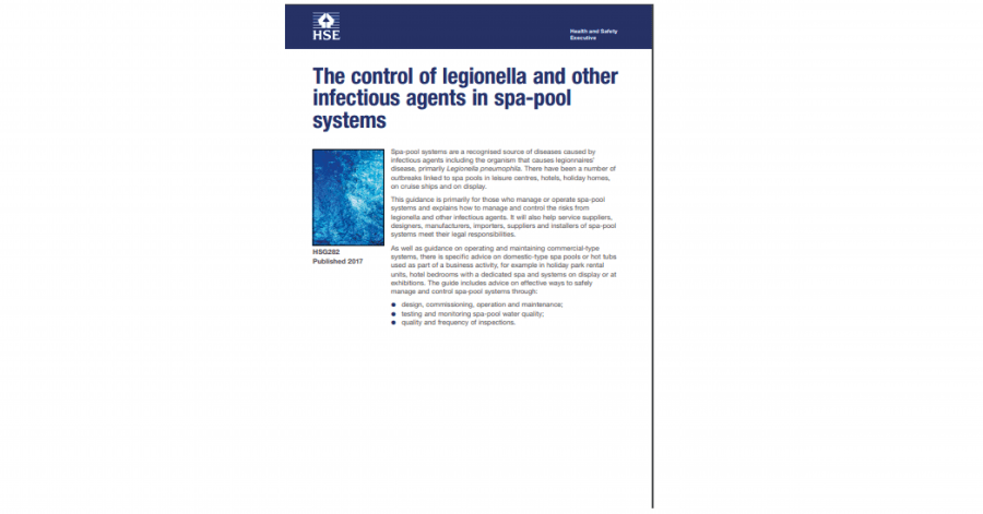 HSG282 The control of legionella and other infectious agents in spa-pool systems